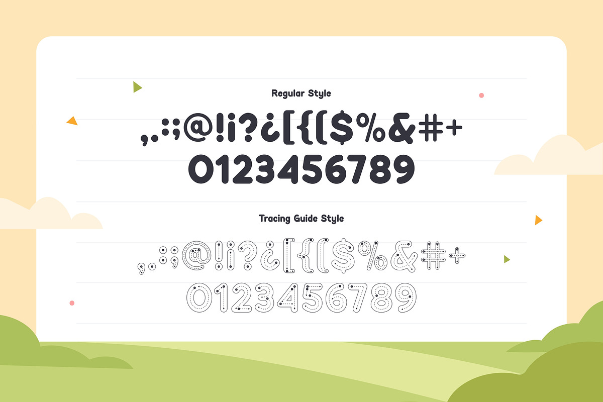 Kidos - Kids Bold & Tracing Letters, a Handwritten Font by Imoodev (Photo 7 of 7)