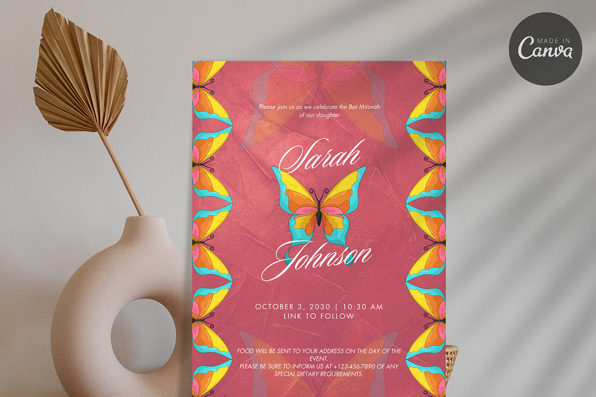 Butterfly Wedding Invite Template, an Invitation Template by InvitingStorys (Photo 3 of 11)