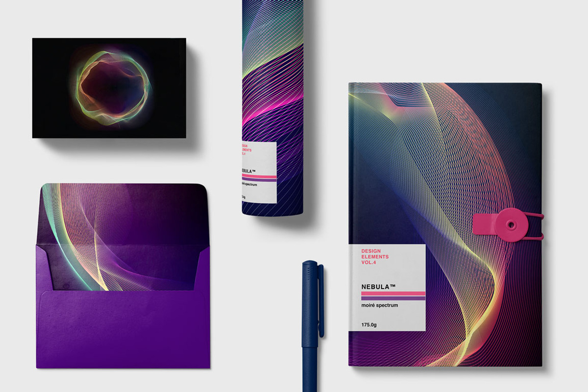 NEBULA: Moiré Design Elements, a Sport Illustration by kloroform (Photo 3 of 21)