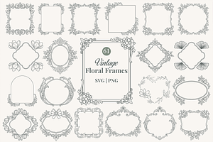 Vintage Ornamental Floral Frame