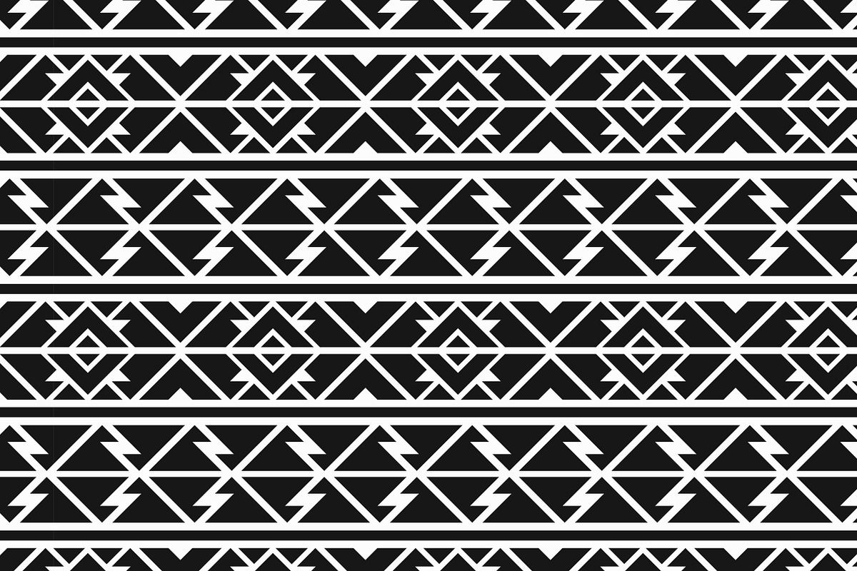 Monochrome Tribal Patterns, a Pattern Graphic by Gudiny (Photo 19 of 22)