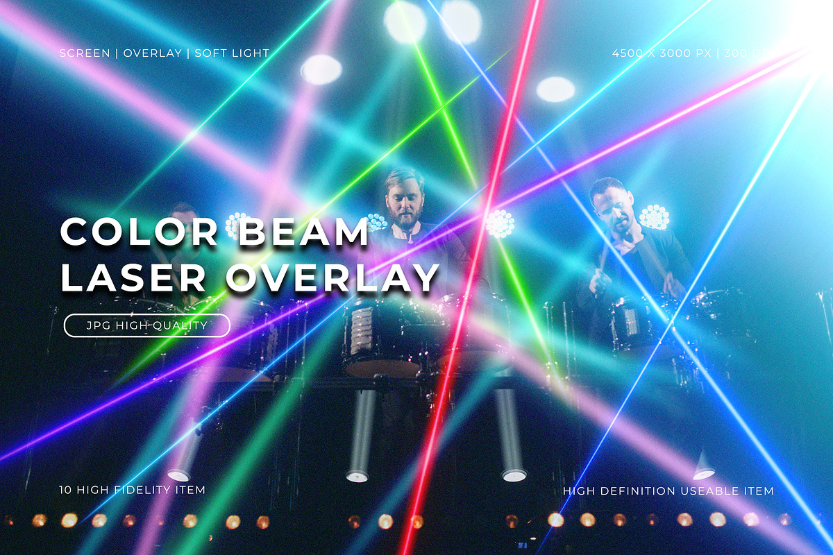 Color Beam Laser Overlay, a Texture Graphic by Pitchlook.Studio (Photo 1 of 2)