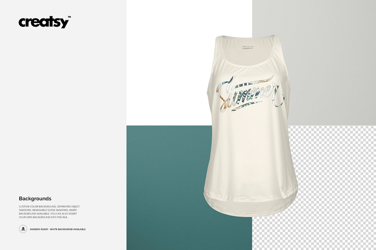 Women's Tank Top Round Bottom Mockup, a Shirt Mockup by Creatsy