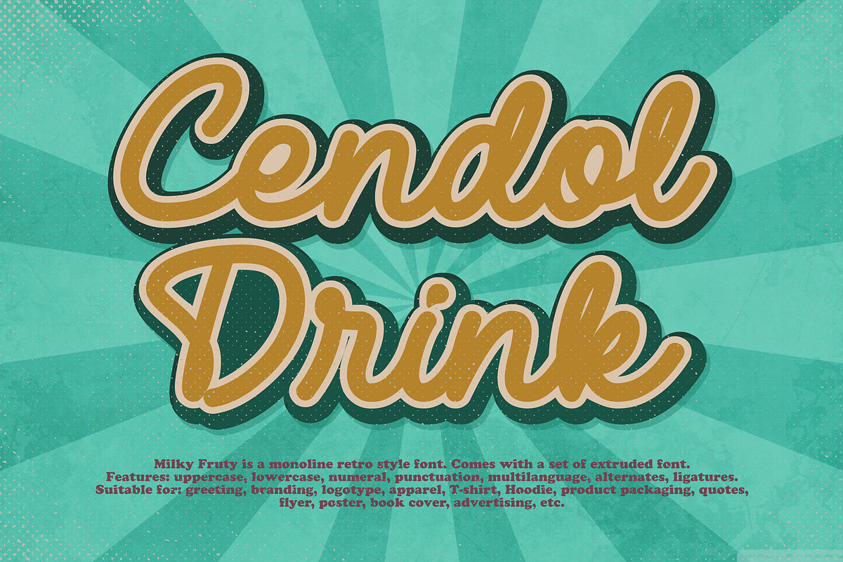 Milky Fruty, a Script Font by Omotu Studio (Photo 2 of 11)