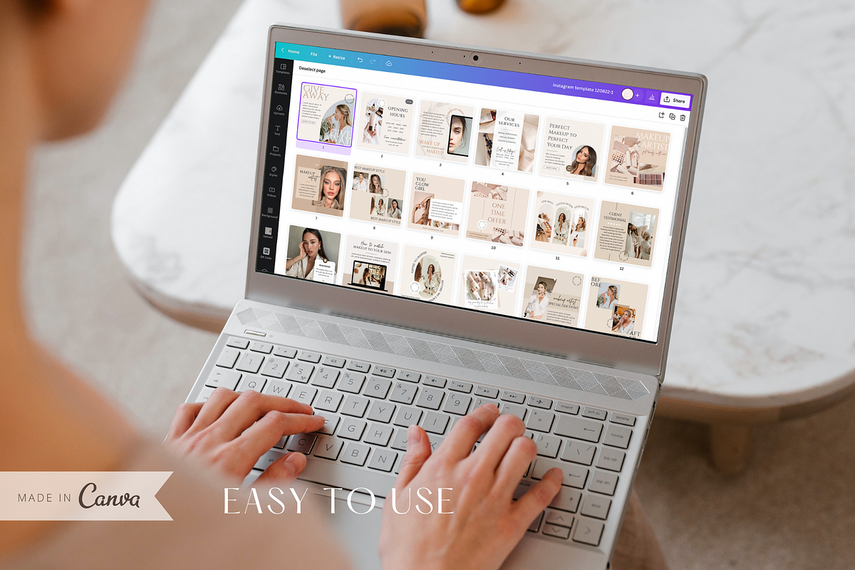 Makeup Artist Instagram Templates, a Social Media Template by ShopRShop