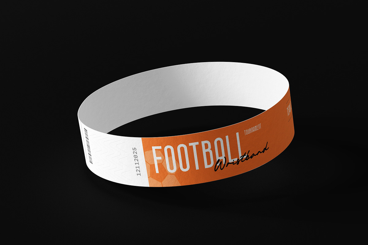 Football Match Wristband Template, a Stationery Template by DesignCrest (Photo 2 of 8)