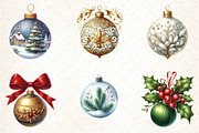 Christmas Balls Ornaments Clipart, an Illustration by DreamCafeArt (Thumbnail 4 of 8)
