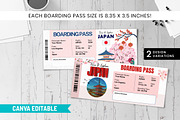 Japan Trip Gift Ticket Template, a Templates & Theme by Snapybiz (Thumbnail 2 of 10)