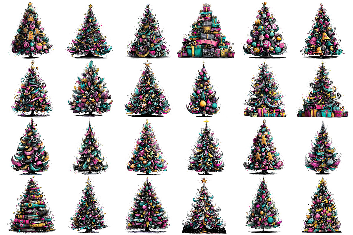 Christmas Tree Clipart, an Illustration by Pixels.Craft (Photo 5 of 6)