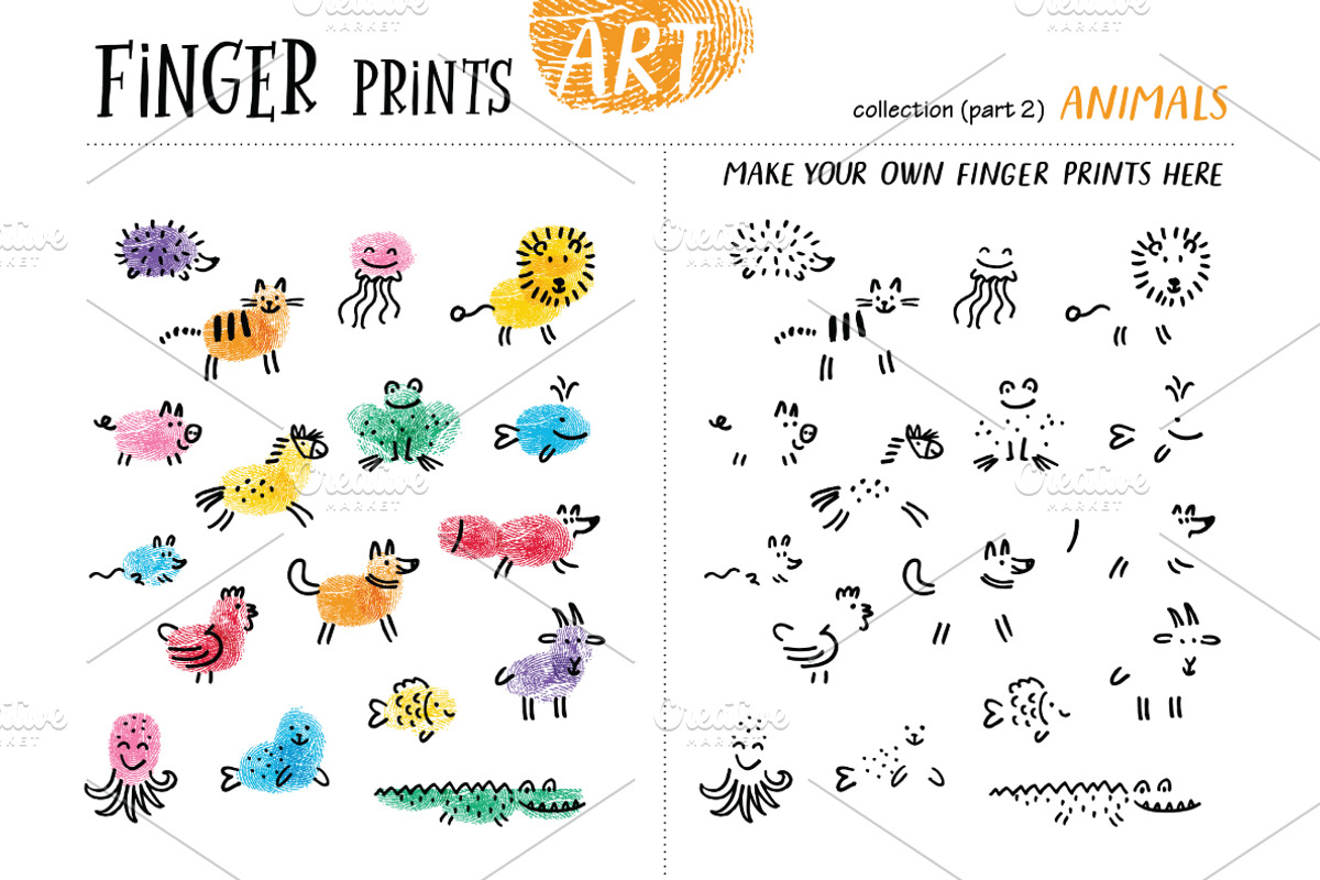 Finger prints ART, an Animal Illustration by Alena Razumova (Photo 10 of 14)