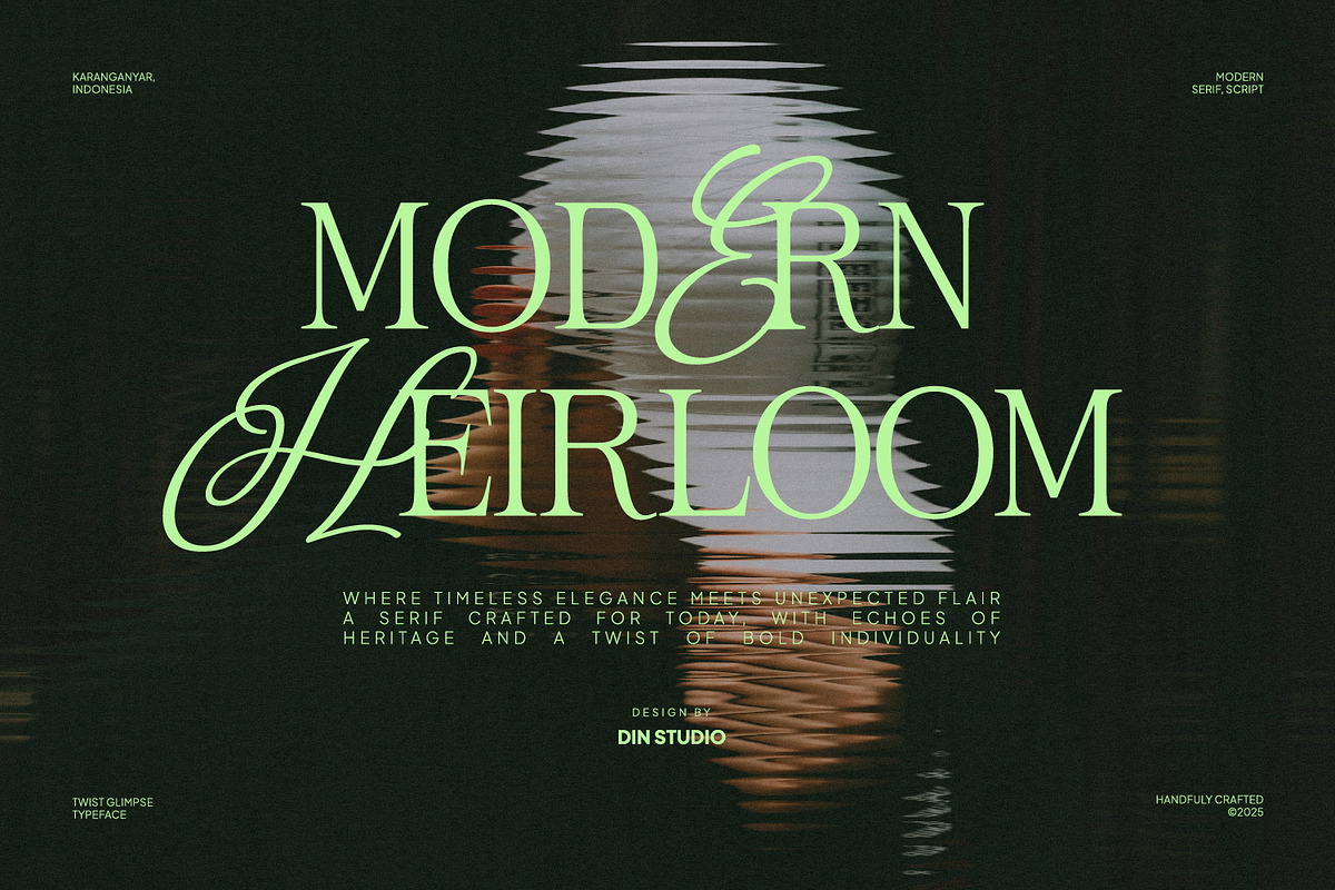 Twist Glimpse, a Font by din-studio.com (Photo 2 of 16)