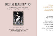White Crystal Hare Illustration, an Animal Illustration by The Dutch Lady Designs (Thumbnail 3 of 4)