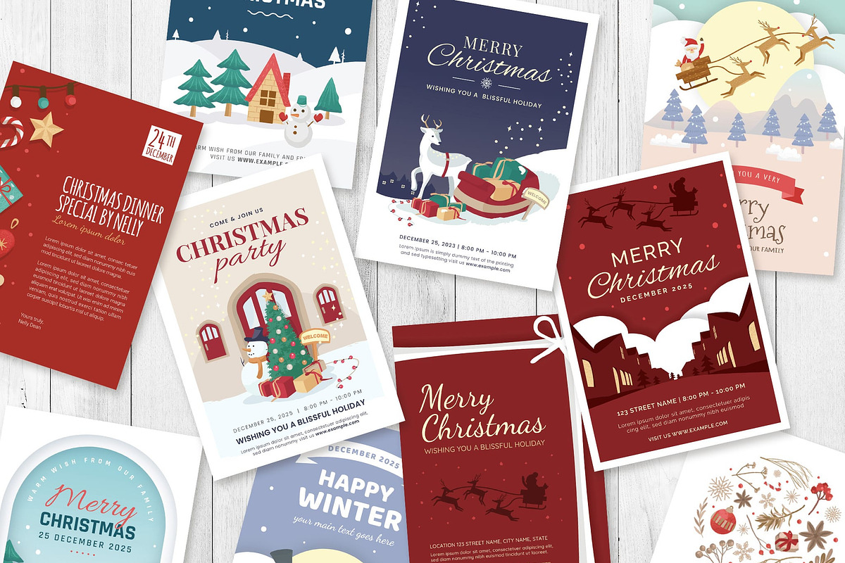 Christmas Greeting Card Templates, a Card Template by BrandPacks (Photo 1 of 11)