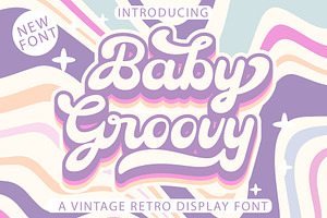 Baby Groovy - Retro Script Font, a Script Font by Densu Creative
