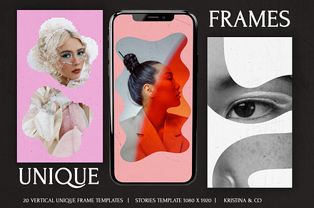 Unique Frames Templates for Stories, a Social Media Template by Kristina&Co