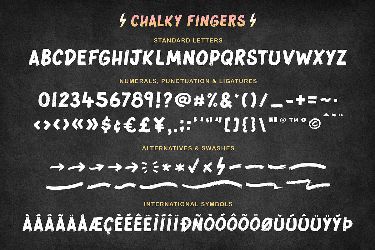 Chalky Fingers Handwritten Chalk Font preview 8