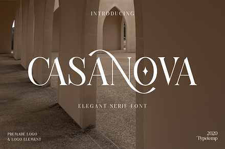 Casanova Elegant Serif Display, a Serif Font by Typetemp Studio