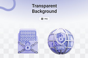 Premium Cyber Security 3D Icon Pack, a 3D by graficonstuff (Thumbnail 3 of 4)