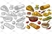 Mexican Food and poster, a Food Illustration by MoreVector (Thumbnail 3 of 7)