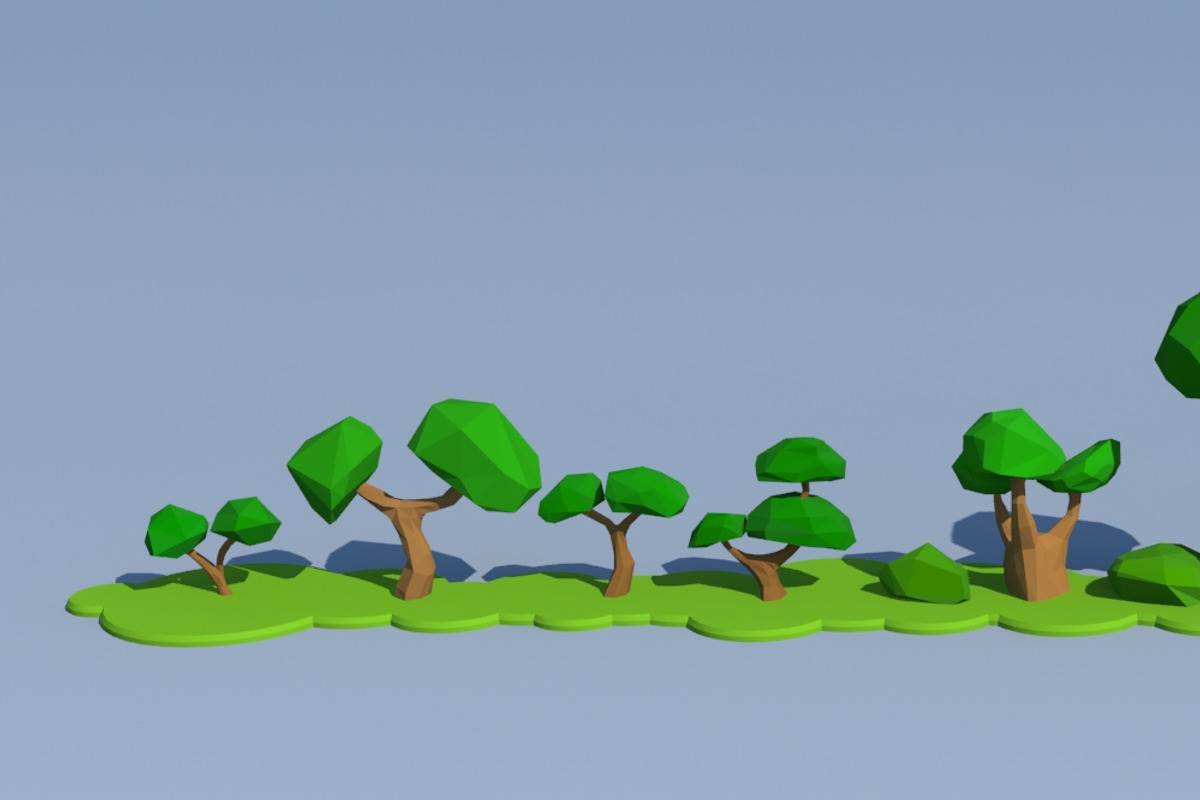Trees and Bushes Pack - 02, an Environmental 3D Model by Saintpix (Photo 21 of 26)