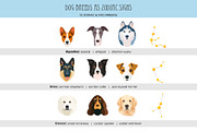 Zodiac signs and dog breeds clipart, an Animal Illustration by Art and Funny (Thumbnail 2 of 10)