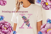 Pink Floral Alphabet, a Decorative Illustration by Milla_Zelenyuk_art (Thumbnail 3 of 3)