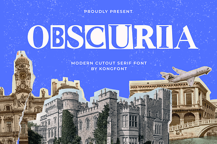 Obscuria – Modern Cutout Serif Font