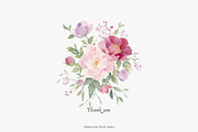 floral clipart watercolor peonies, a Decorative Illustration by Patishop Art (Thumbnail 10 of 10)