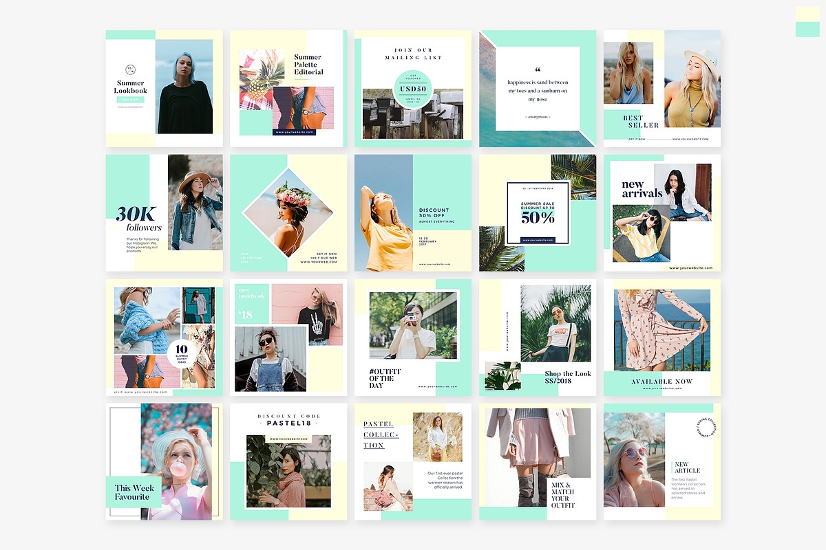Instagram Pack - Palette, a Social Media Template by muhisya (Photo 9 of 9)
