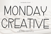 Monday Creative, a Sans Serif Font by InermediaSTUDIO (Thumbnail 1 of 8)