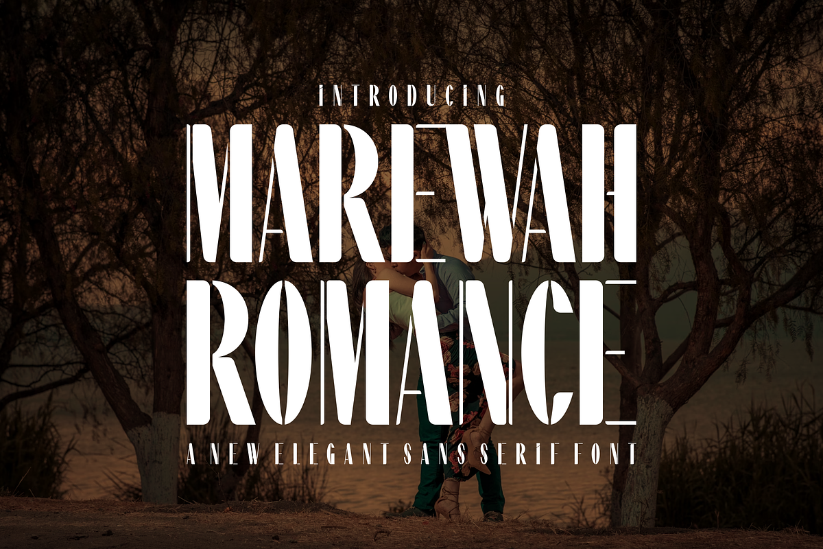 Marewah Romance - Font, a Sans Serif Font by artchiles_design (Photo 1 of 5)