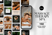 Massage Therapy Templates Instagram, a Social Media Template by DesignsbyMariaStudio (Thumbnail 1 of 10)