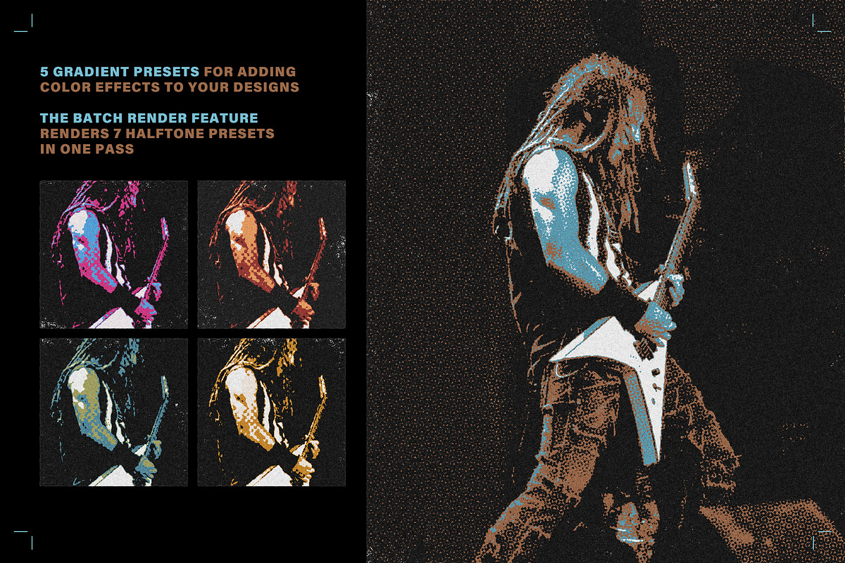 Razor Stencil Halftone Effect Action, an Action Add-On by bangingjoints (Photo 4 of 6)