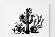 60 Desert Cactus Floral Silhouette, a Seasonal Illustration by Amazin_art (Thumbnail 6 of 21)