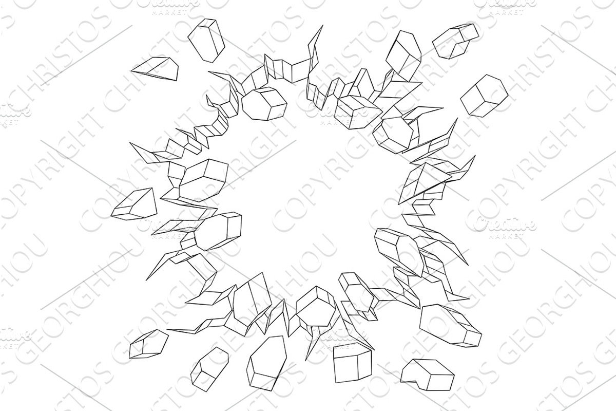 Wall Background Hole Breaking, an Illustration by Christos Georghiou