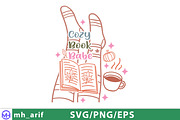 Cozy Book Babe Cute Book Lover SVG, a Graphic by mh_arif (Thumbnail 1 of 4)