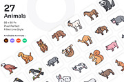 Animals Icons Set - Filled line, an Icon by Kmg Design (Thumbnail 1 of 2)