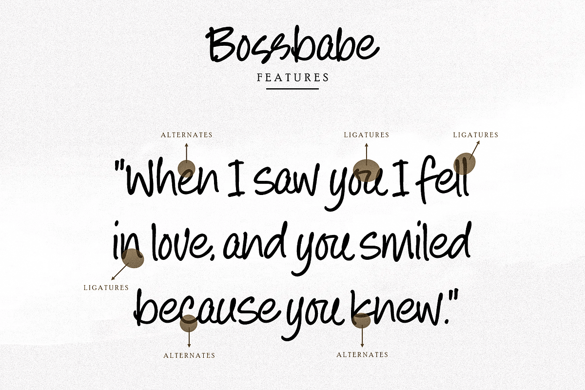 Bossbabe – Modern Calligraphy Fonts, a Script Font by RedyStudio (Photo 5 of 9)