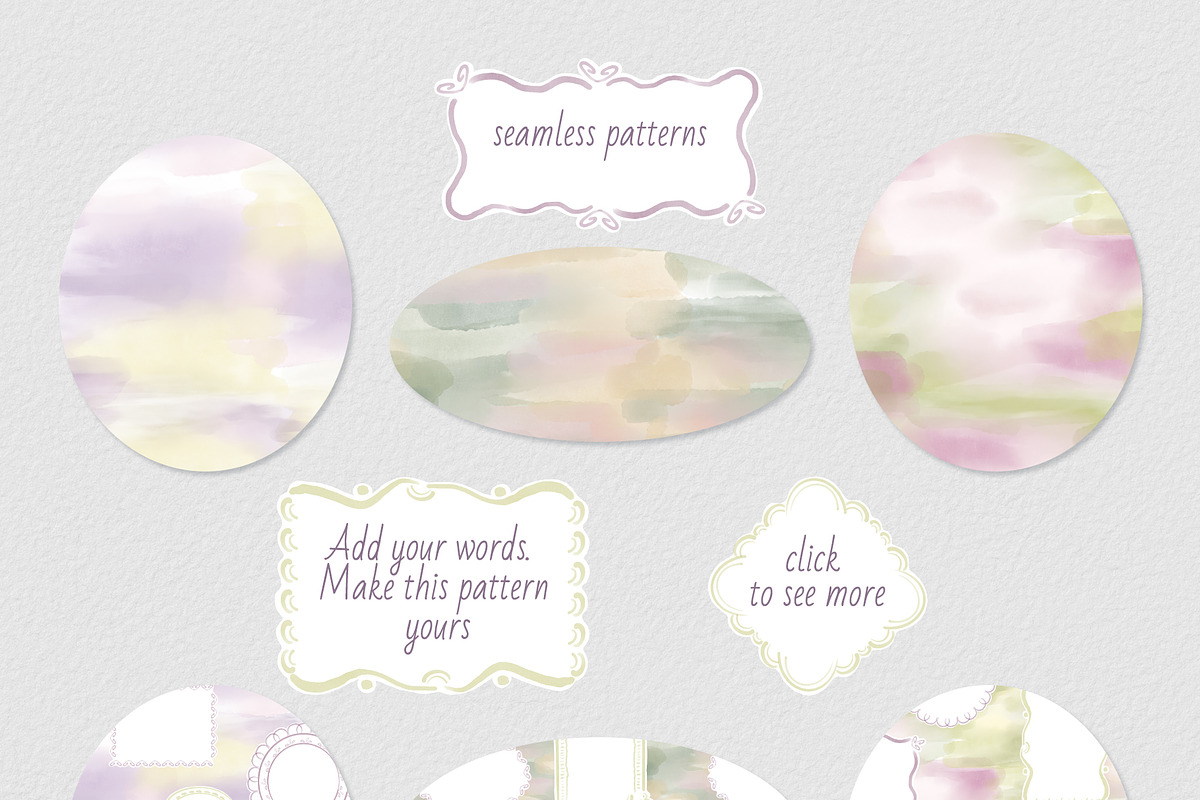 Soft flowers watercolor aesthetic, a Decorative Illustration by Kate Lanbina (Photo 16 of 17)