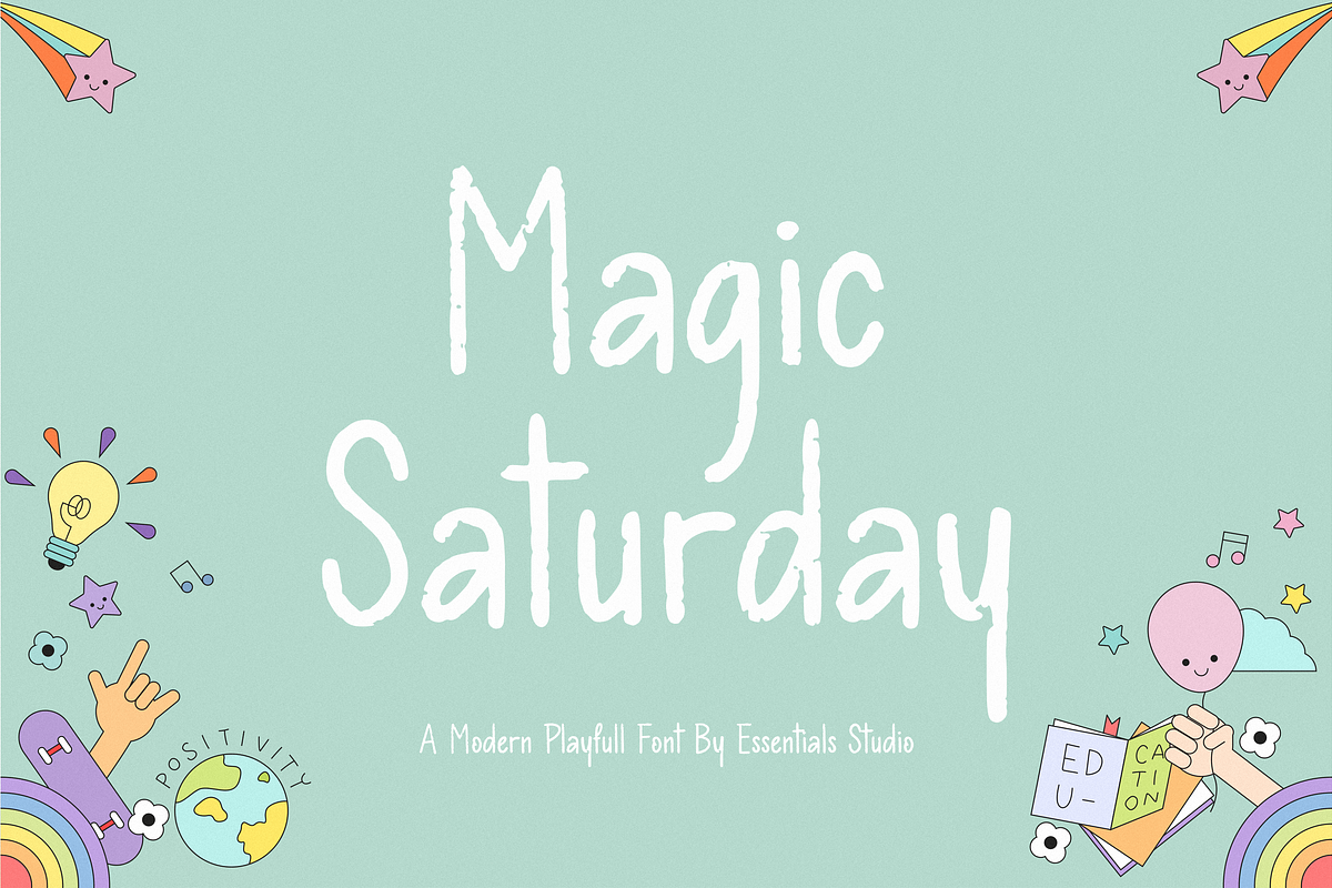 Magic Saturday, a Font by Essentials Studio (Photo 1 of 8)