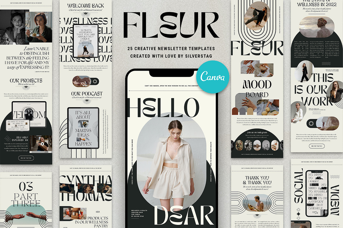Fleur - 6 in 1 Canva Creator Pack, a Templates & Theme by SilverStag Type Foundry (Photo 5 of 31)