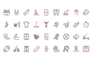 Sports workout calculator icons, a Sport Illustration by Lemberg Vector