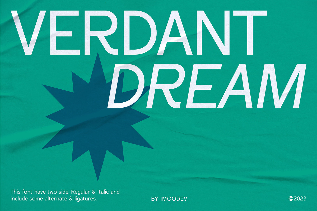 Verdant Dream - Minimal Typography, a Sans Serif Font by Imoodev (Photo 1 of 7)