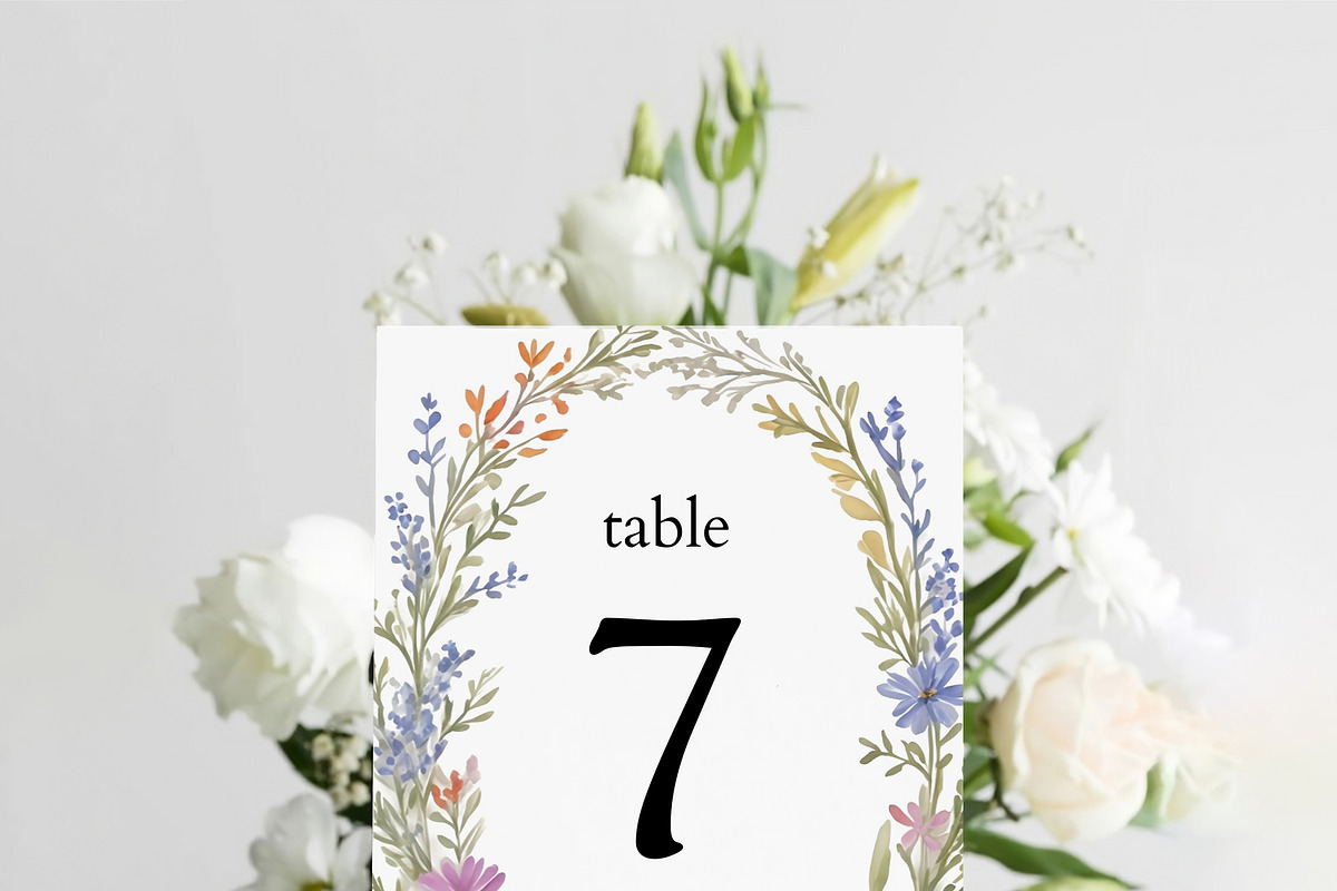Wildflowers Wedding Template Bundle, a Stationery Template by MarryMeMoments (Photo 5 of 8)