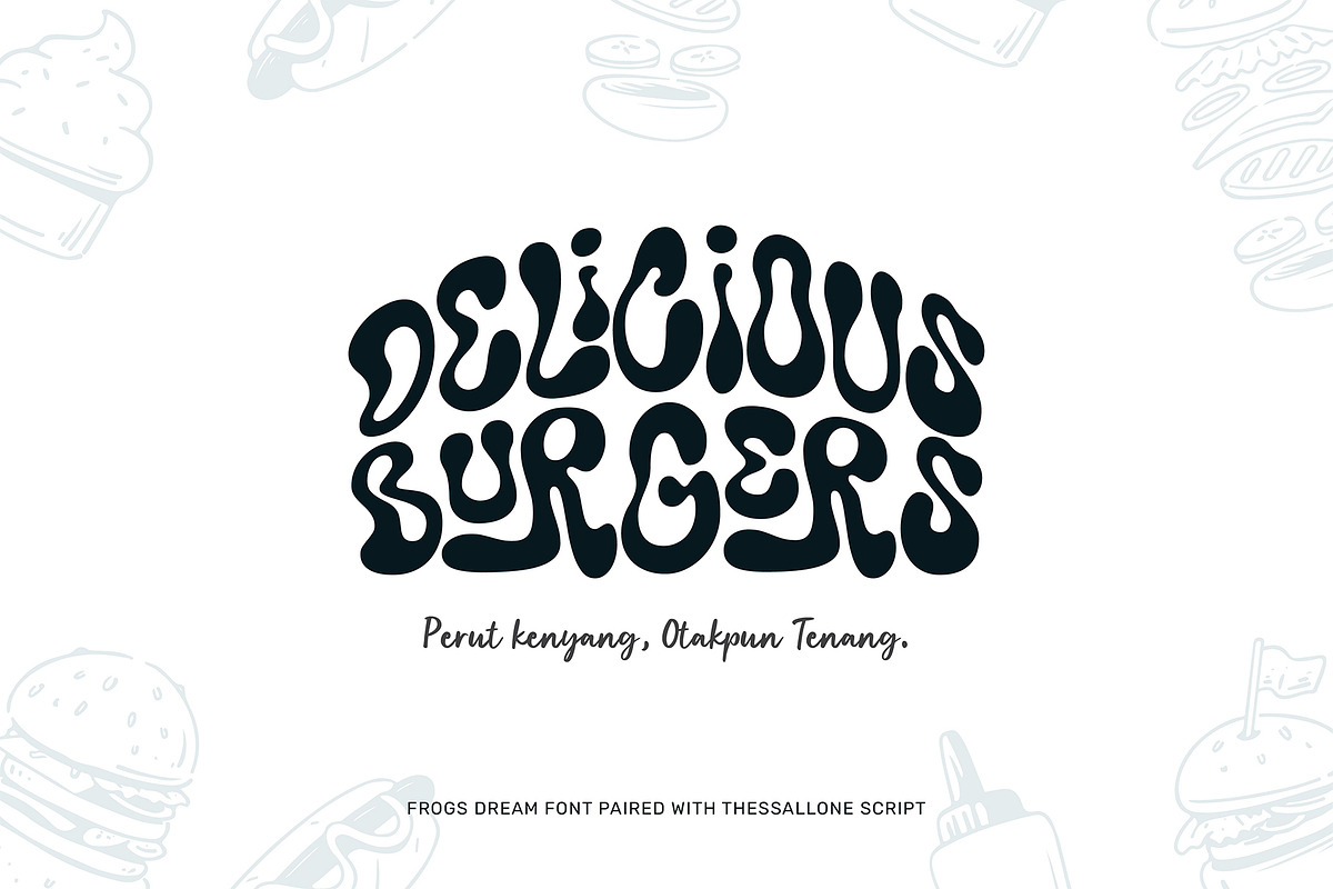 Frogs Dream - Bubble Font, a Font by Wacaksara Co. (Photo 4 of 12)