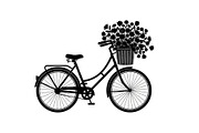 Flower Bicycle Silhouette Bundle, an Illustration by Gaye Art (Thumbnail 9 of 31)