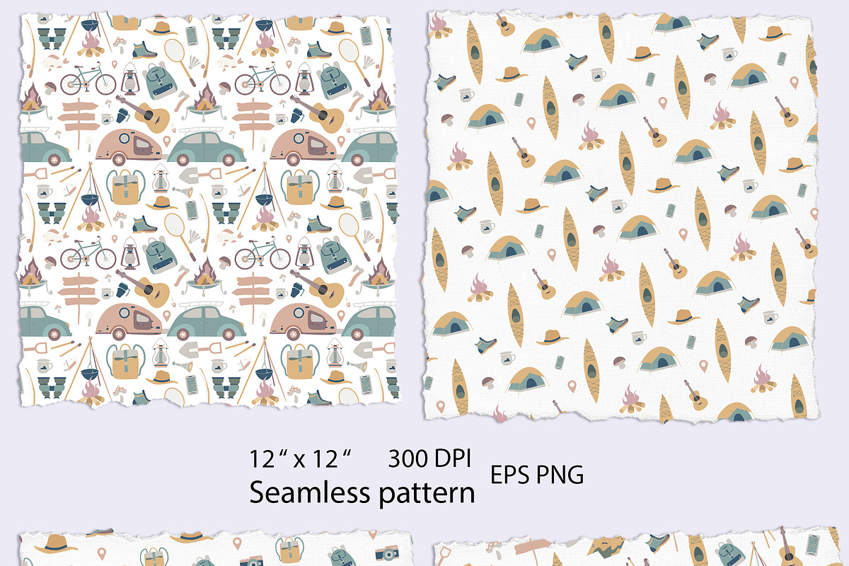 Hiking and Travel seamless pattern, a Pattern Graphic by Nebbia (Photo 5 of 5)