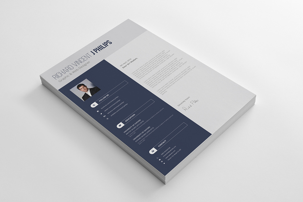Resume CV Template, a Resume Template by art_ample (Photo 2 of 3)