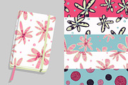 Decorative flowers - 7 patterns, a Pattern Graphic by FER by Ekaterina Kazakova (Thumbnail 2 of 7)