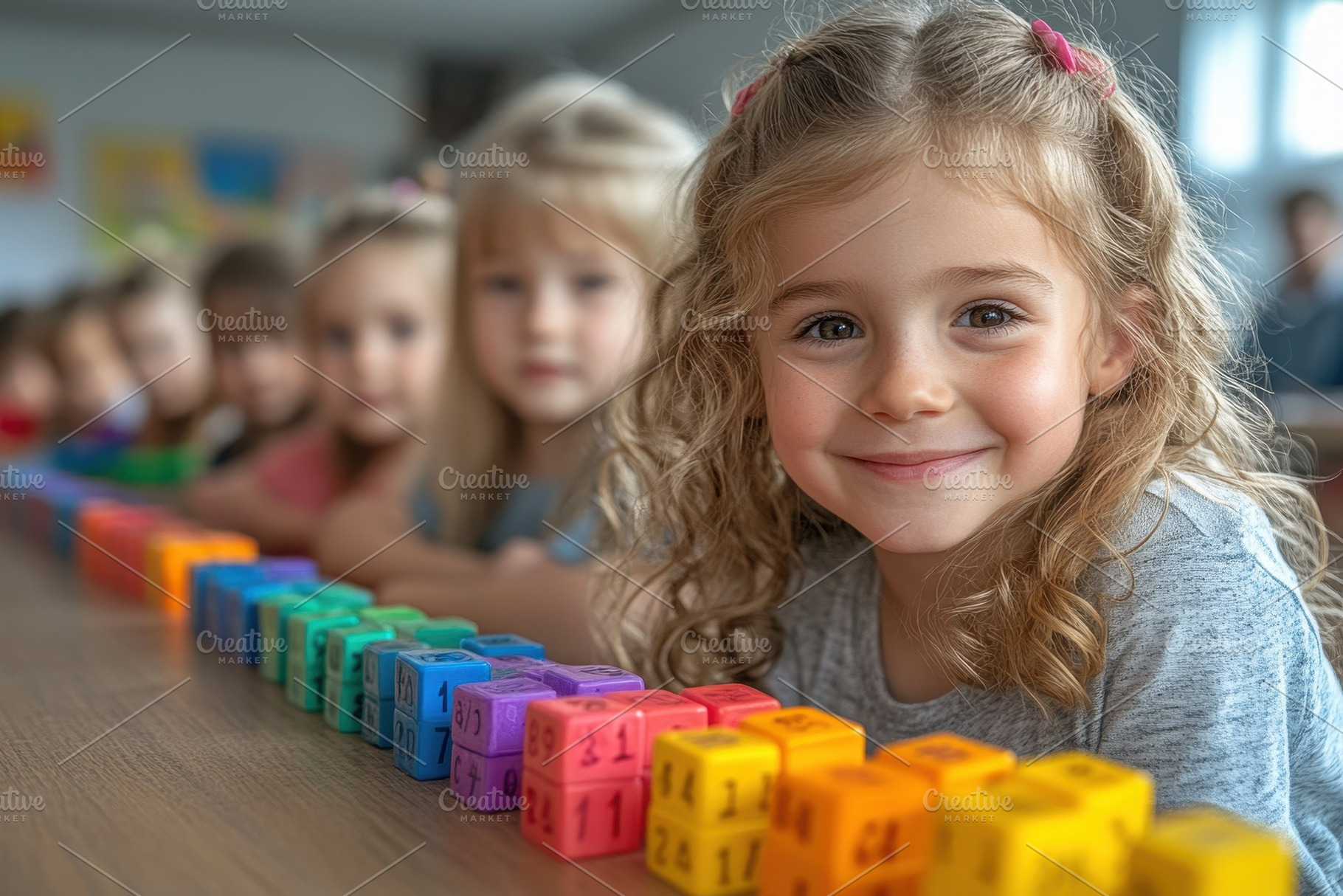 Children engaged in learning activit, a Photo by Tanuart